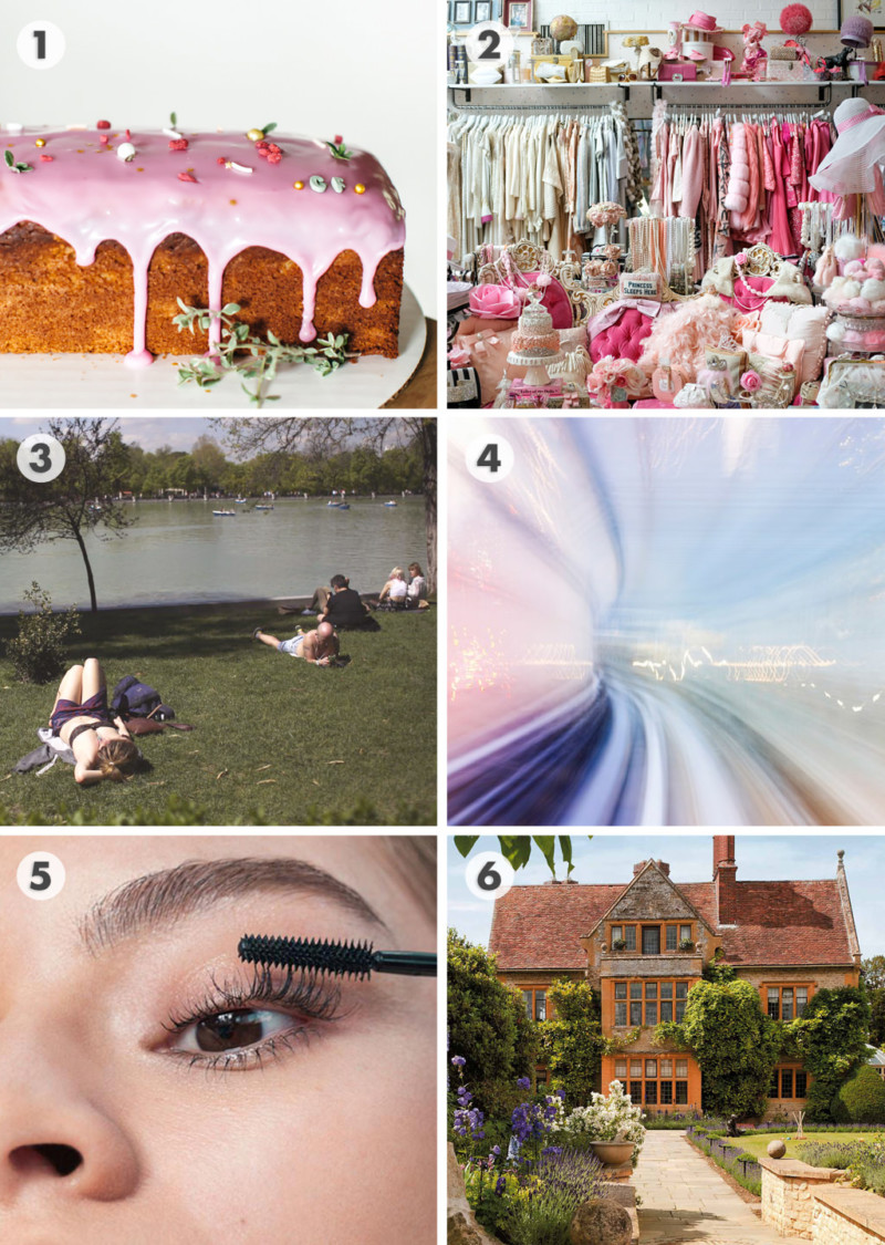 She's So Bright - 6 Links to Brighten Your Week. My Name is Yeh, Rose Cake, Vintage Stores in New York City, Why You Need to Waste Time, What a Road Trip looks like in 2030, Glossier's new Lash Slick, English Country House Hotels.