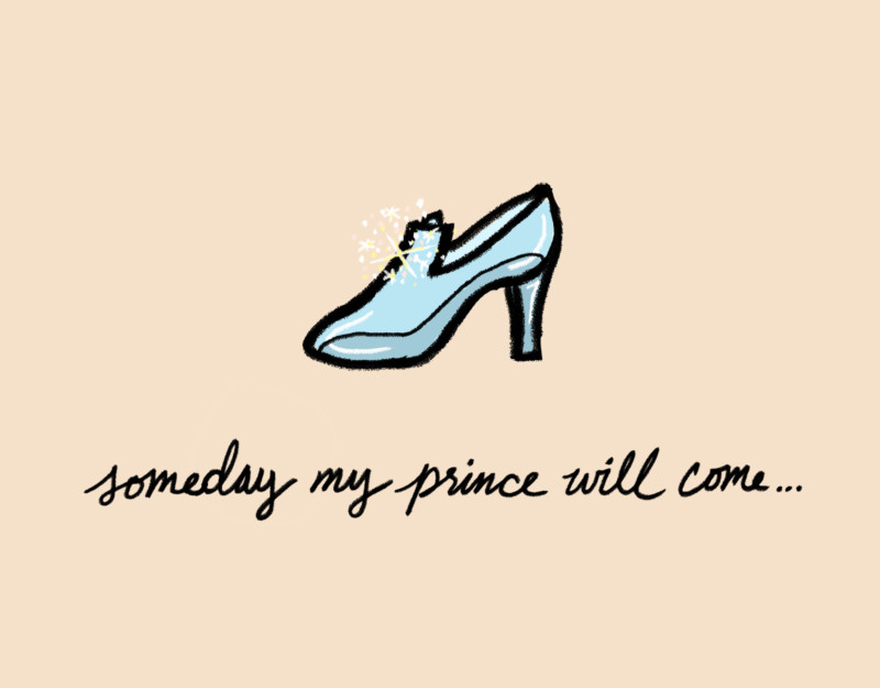 She's So Bright - How Cinderella F*cked Up My Early 20's. Cinderella, shoe, glass slipper, fairytale, happy ending, illustration.